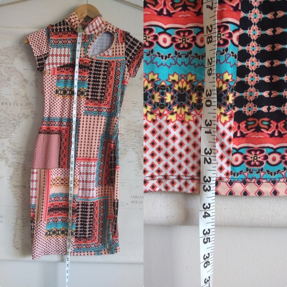 NWOT Mini Bodycon Dress With Cutout Design, Size M - Picture 6 of 8